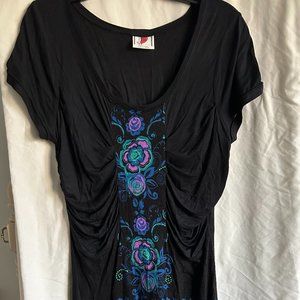 Free People Black Floral Dress
